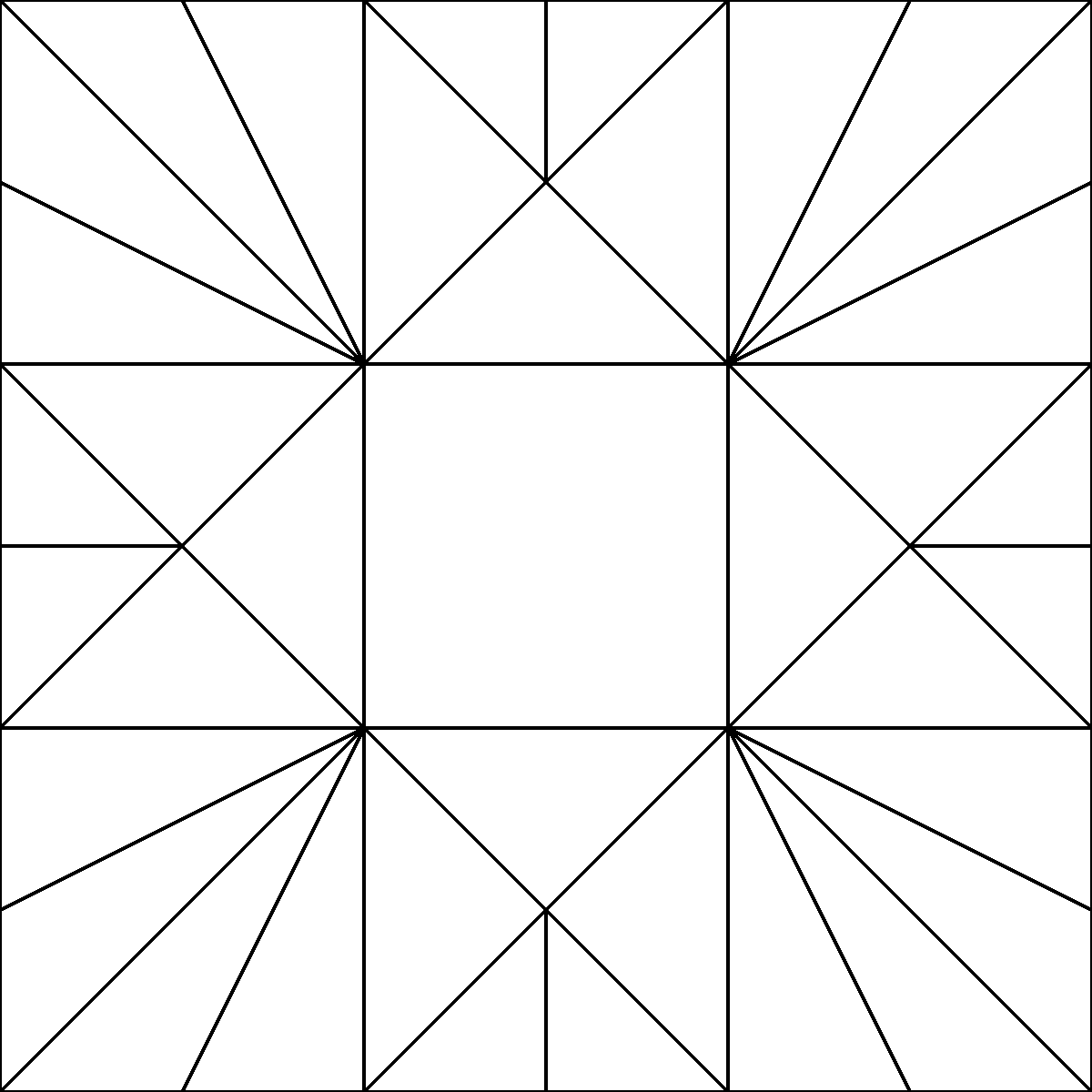 Pattern 96, Ohio Star Burst barn quilt pattern thumbnail
